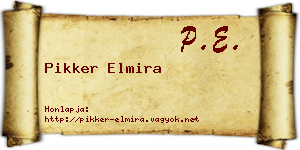Pikker Elmira névjegykártya